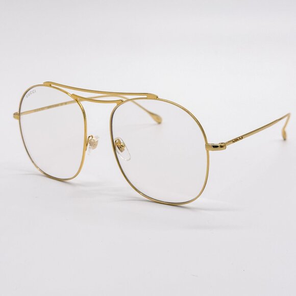 NEW GUCCI GG1479S 001 EYEGLASSES WOMEN GOLD AVIATOR EYEWEAR GUCCI - Picture 4 of 13